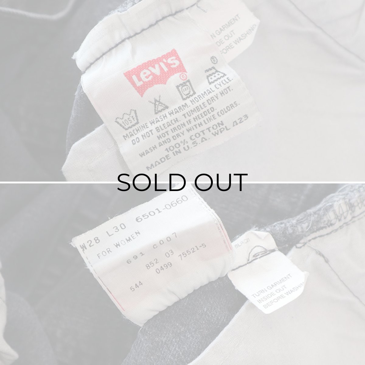 画像11: LEVI'S 501 BLACK DENIM PANTS "made in USA" 【W27程度】 (11)