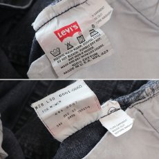 画像11: LEVI'S 501 BLACK DENIM PANTS "made in USA" 【W27程度】 (11)