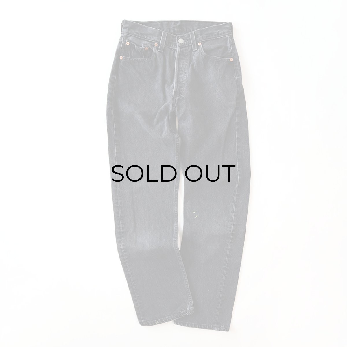 画像2: LEVI'S 501 BLACK DENIM PANTS "made in USA" 【W27程度】 (2)