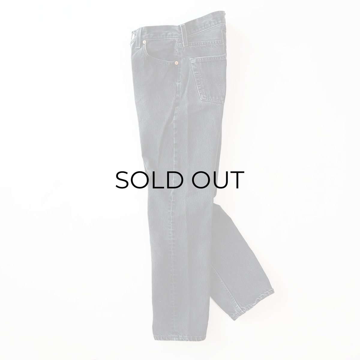 画像3: LEVI'S 501 BLACK DENIM PANTS "made in USA" 【W27程度】 (3)