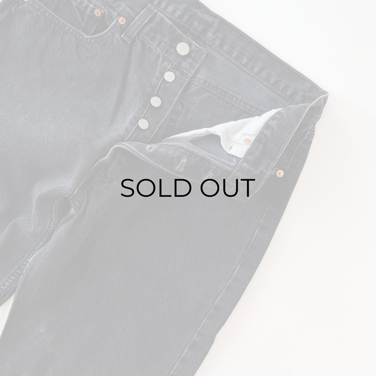 画像5: LEVI'S 501 BLACK DENIM PANTS "made in USA" 【W32程度】 (5)