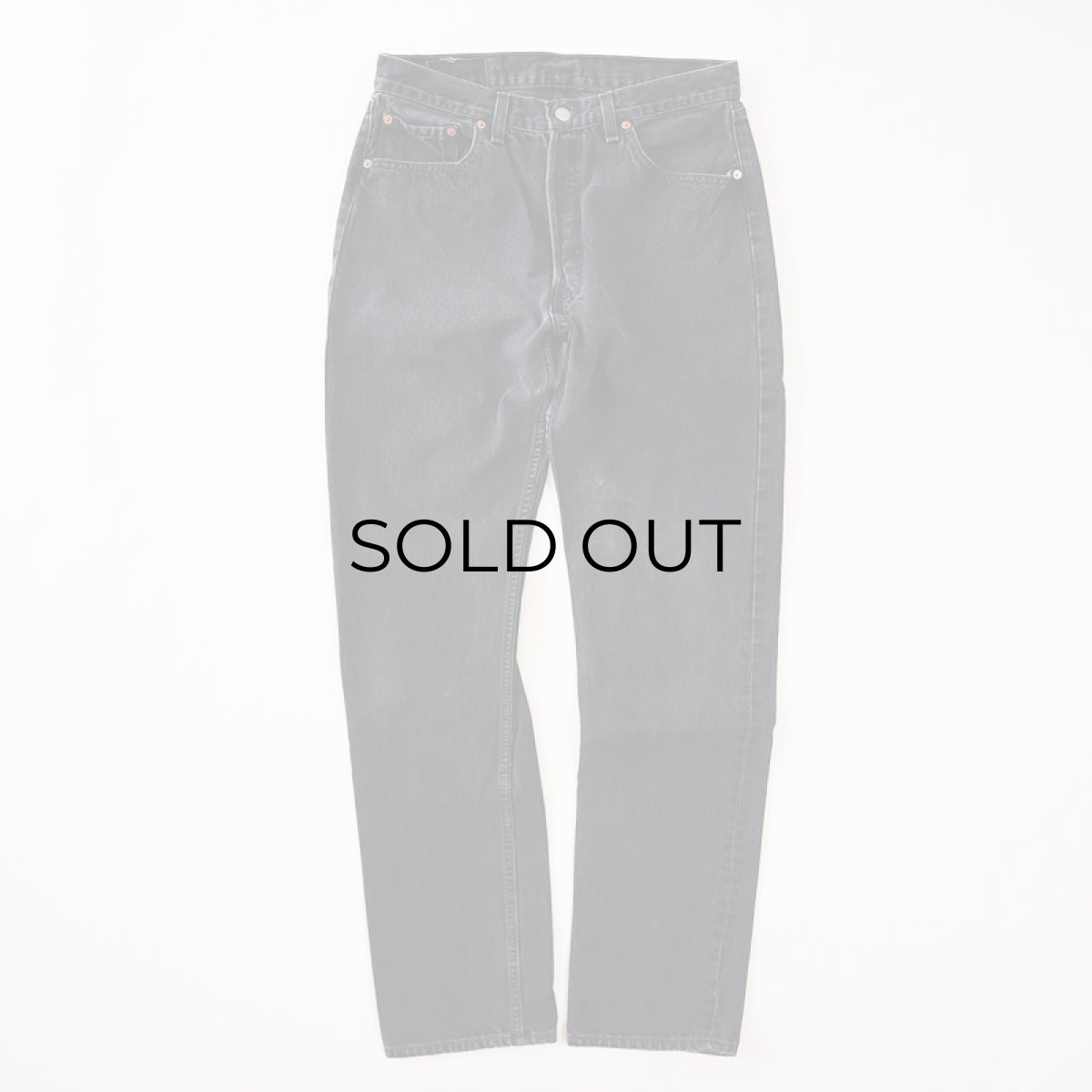 画像2: LEVI'S 501 BLACK DENIM PANTS "made in USA" 【W32程度】 (2)