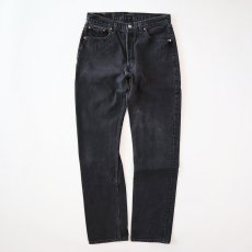 画像2: LEVI'S 501 BLACK DENIM PANTS "made in USA" 【W32程度】 (2)