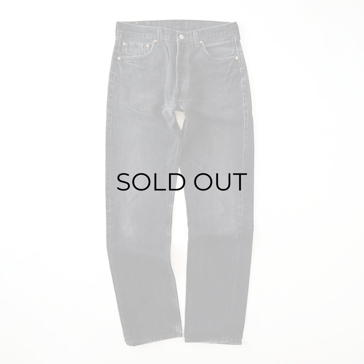 画像2: LEVI'S 501 BLACK DENIM PANTS "made in USA" 【W33程度】 (2)