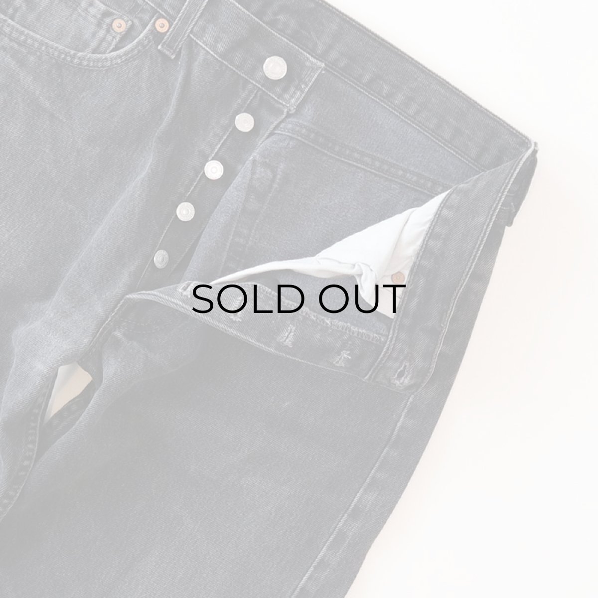 画像5: LEVI'S 501 BLACK DENIM PANTS "made in USA" 【W33程度】 (5)