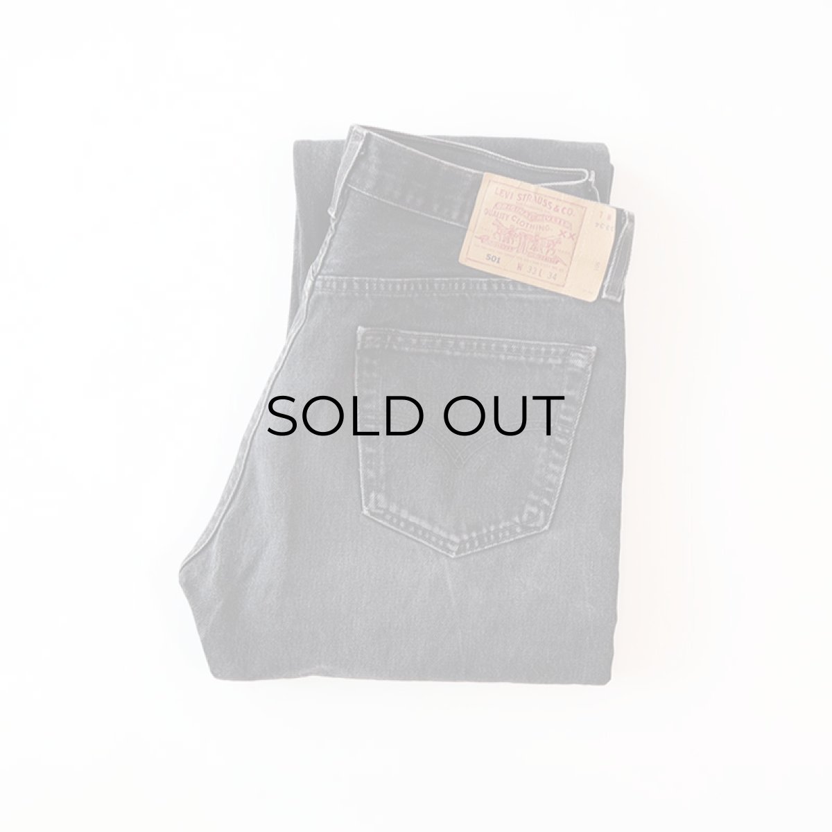 画像1: LEVI'S 501 BLACK DENIM PANTS "made in USA" 【W33程度】 (1)