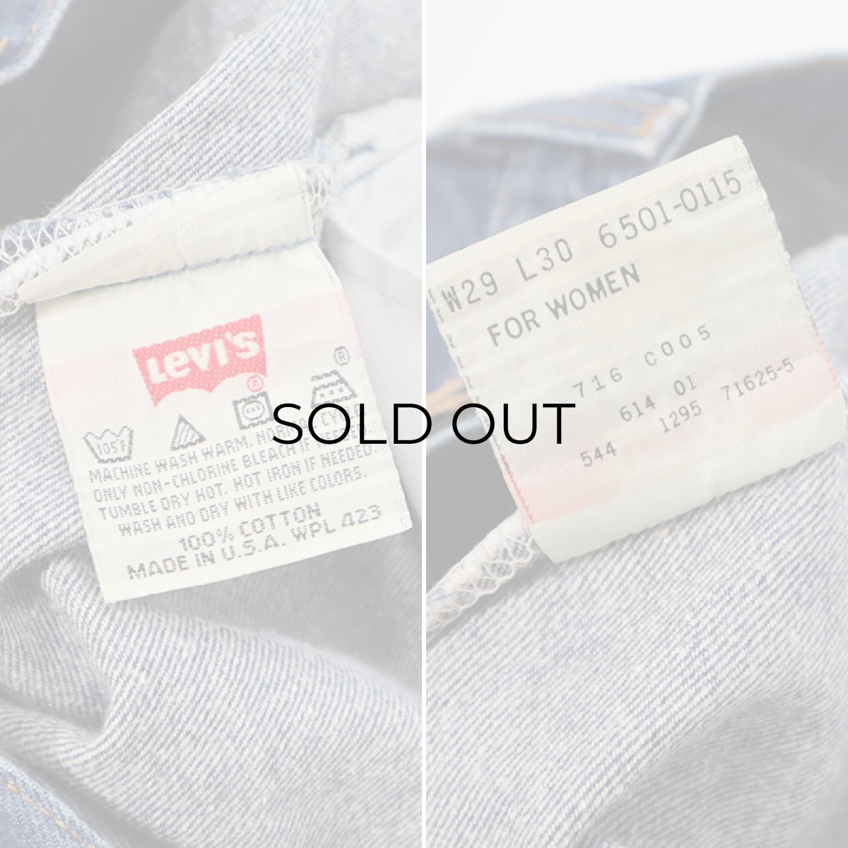 画像10: LEVI'S 501 DENIM PANTS "made in USA" 【W29 程度】 (10)