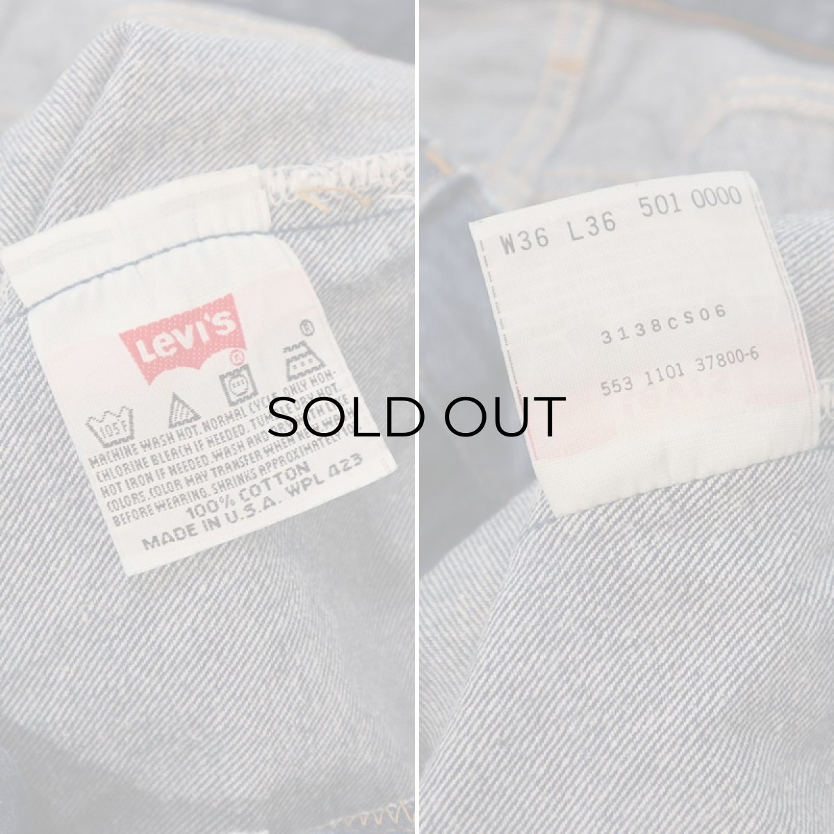 画像10: LEVI'S 501 DENIM PANTS "made in USA" 【W35 程度】 (10)
