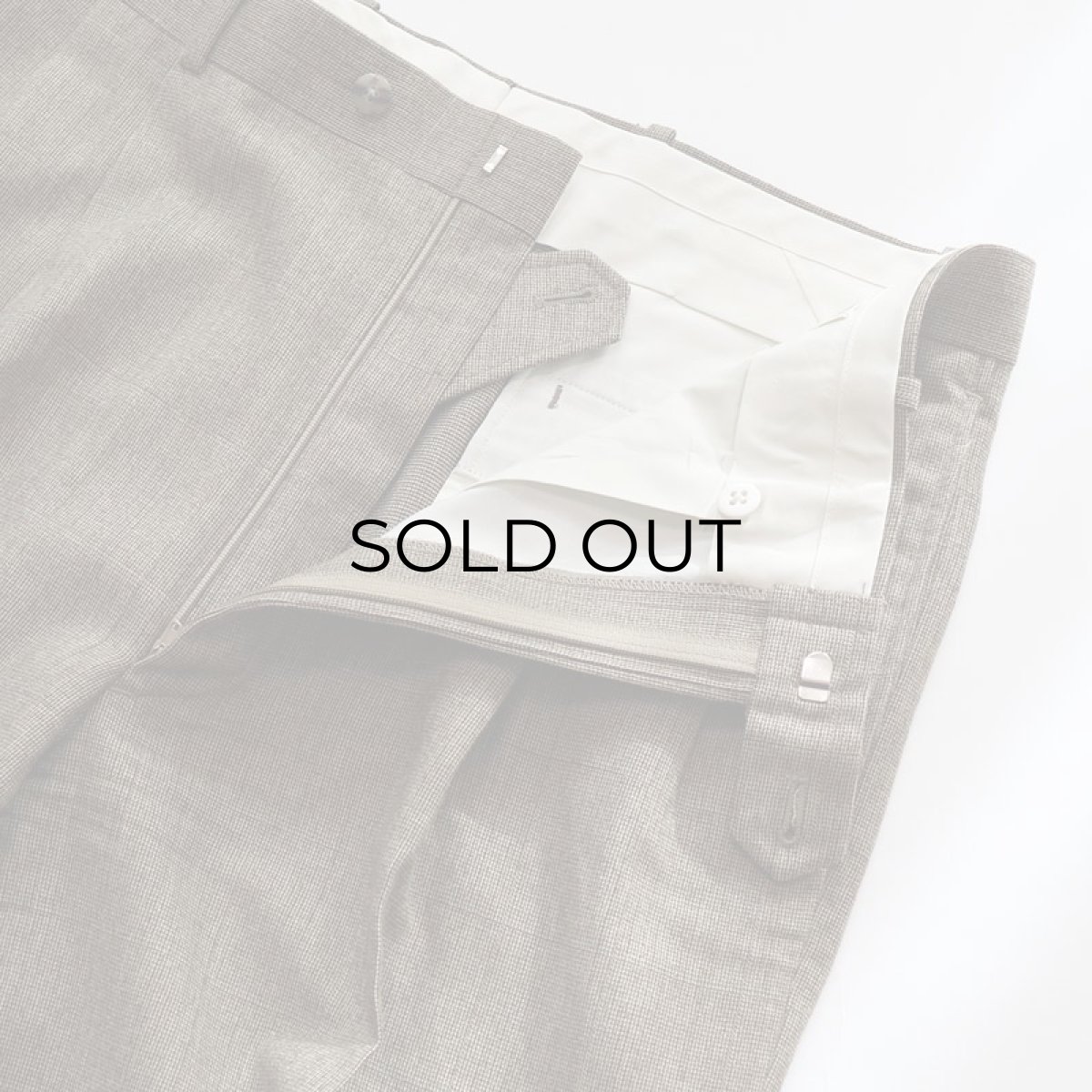 画像4: 90's nordstrom by Clifford Ltd. WOOL CHECK TUCK SLACKS 【W34 x L28.5 程度】 (4)