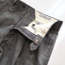 画像4: 〜90's AKA EDDIE BAUER WOOL GLEN CHECK TUCK SLACKS "MADE IN USA"【W33 x L31 程度】 (4)