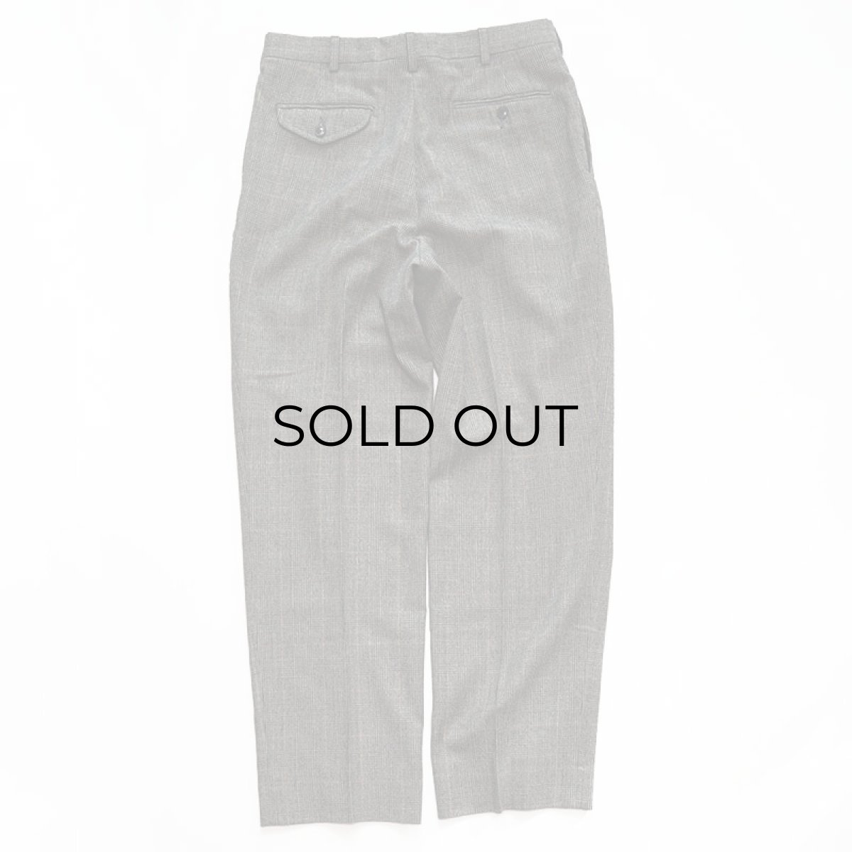 画像3: 〜90's AKA EDDIE BAUER WOOL GLEN CHECK TUCK SLACKS "MADE IN USA"【W33 x L31 程度】 (3)