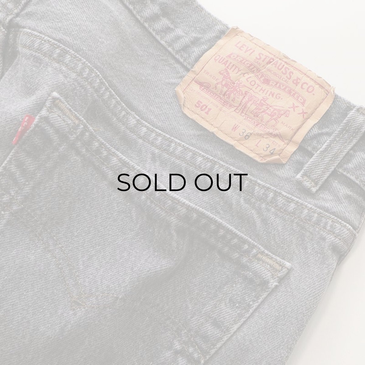 画像7: LEVI'S 501 BLACK DENIM PANTS "made in USA" 【W36 x L33 程度】 (7)
