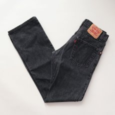 画像1: LEVI'S 517 BLACK DENIM BOOTS CUT PANTS "made in USA" 【W30 程度】 (1)