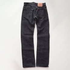 画像4: LEVI'S 517 BLACK DENIM BOOTS CUT PANTS "made in USA" 【W30 程度】 (4)