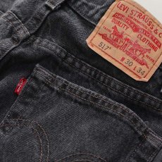 画像9: LEVI'S 517 BLACK DENIM BOOTS CUT PANTS "made in USA" 【W30 程度】 (9)