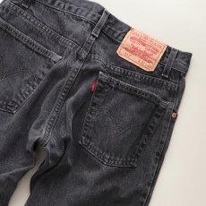 画像8: LEVI'S 517 BLACK DENIM BOOTS CUT PANTS "made in USA" 【W30 程度】 (8)