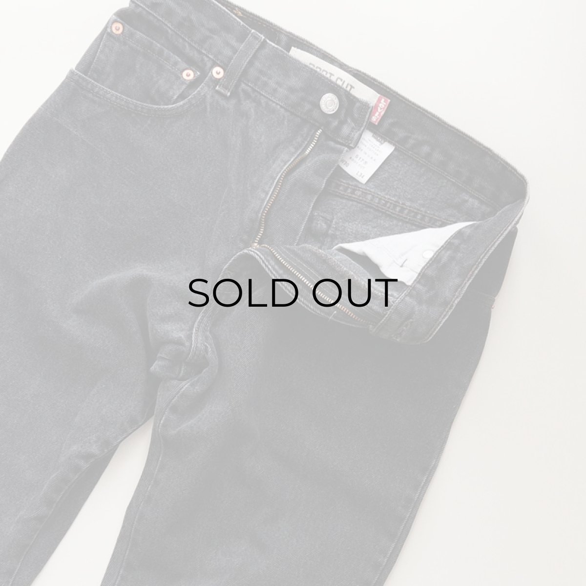 画像5: LEVI'S 517 BLACK DENIM BOOTS CUT PANTS "made in USA" 【W30 程度】 (5)