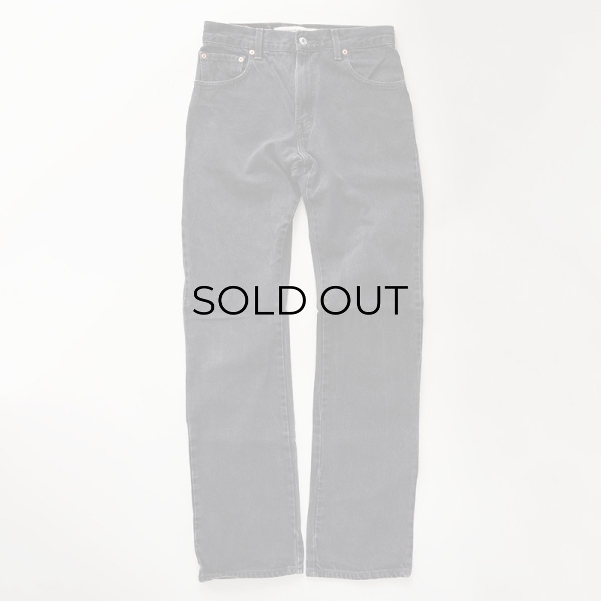 画像2: LEVI'S 517 BLACK DENIM BOOTS CUT PANTS "made in USA" 【W30 程度】 (2)