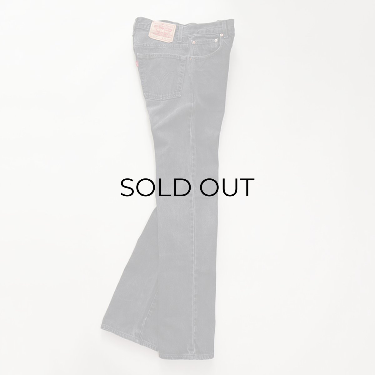 画像3: LEVI'S 517 BLACK DENIM BOOTS CUT PANTS "made in USA" 【W30 程度】 (3)