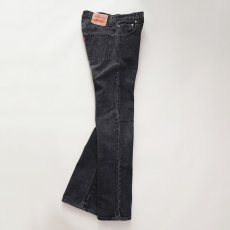 画像3: LEVI'S 517 BLACK DENIM BOOTS CUT PANTS "made in USA" 【W30 程度】 (3)