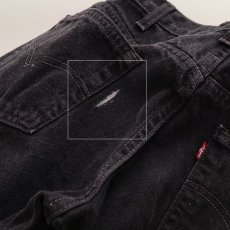 画像11: LEVI'S 517 BLACK DENIM BOOTS CUT PANTS "made in USA" 【W31 程度】 (11)