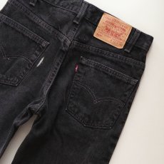 画像7: LEVI'S 517 BLACK DENIM BOOTS CUT PANTS "made in USA" 【W31 程度】 (7)