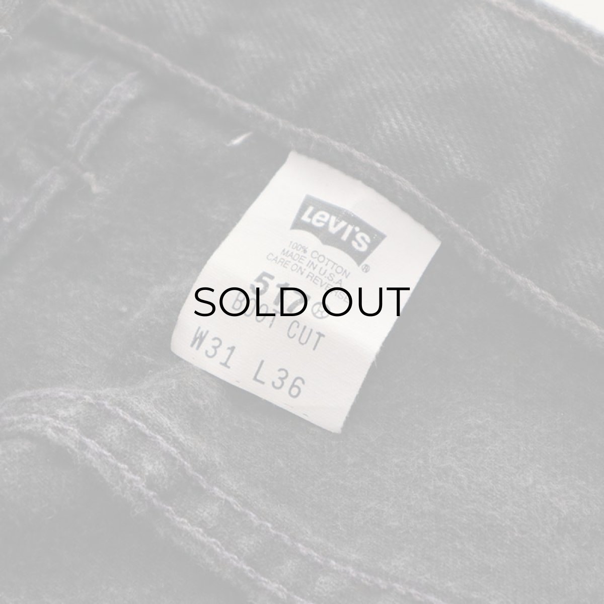 画像6: LEVI'S 517 BLACK DENIM BOOTS CUT PANTS "made in USA" 【W31 程度】 (6)