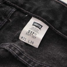 画像6: LEVI'S 517 BLACK DENIM BOOTS CUT PANTS "made in USA" 【W31 程度】 (6)