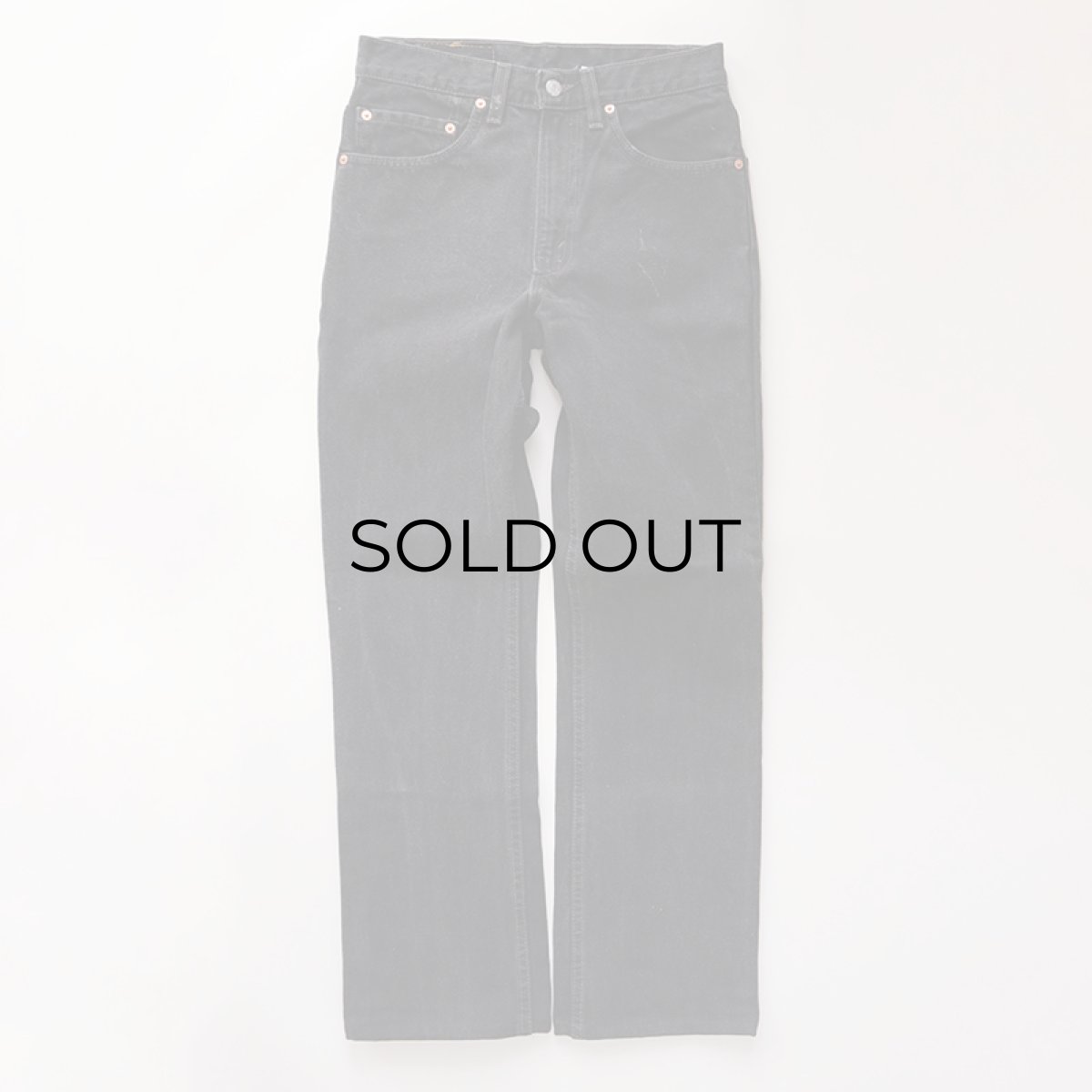 画像2: LEVI'S 517 BLACK DENIM BOOTS CUT PANTS "made in USA" 【W31 程度】 (2)