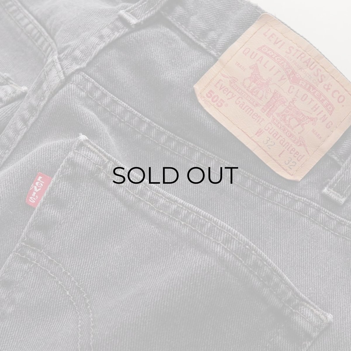 画像9: LEVI'S 505 BLACK DENIM PANTS "made in CANADA" 【W32 程度】 (9)