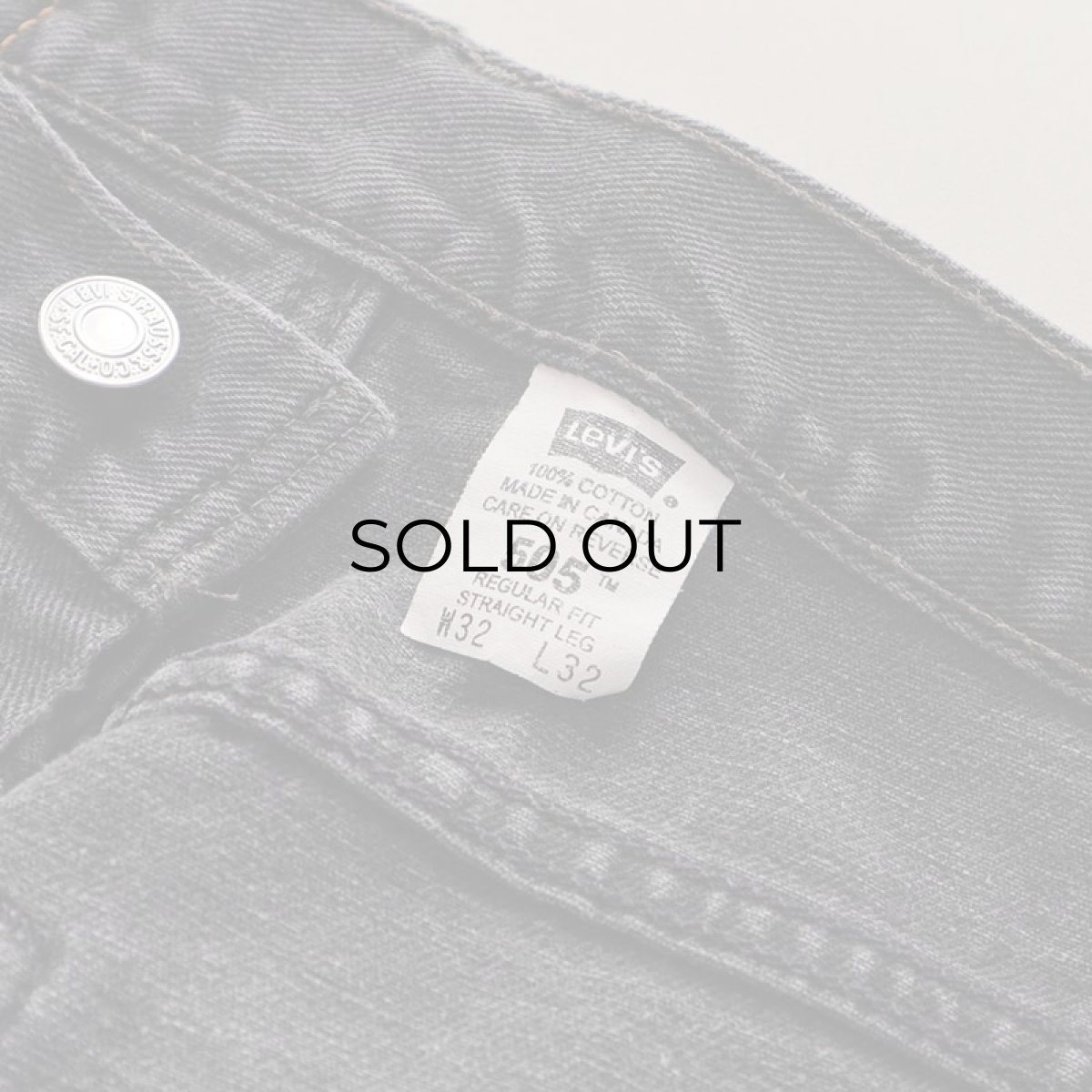 画像6: LEVI'S 505 BLACK DENIM PANTS "made in CANADA" 【W32 程度】 (6)