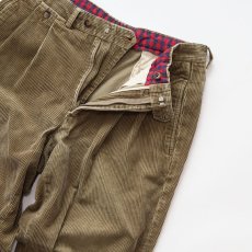 画像4: Faconnable COTTON WIDE WALE CORDUROY TUCK PANTS【W33 x L29 程度】 (4)