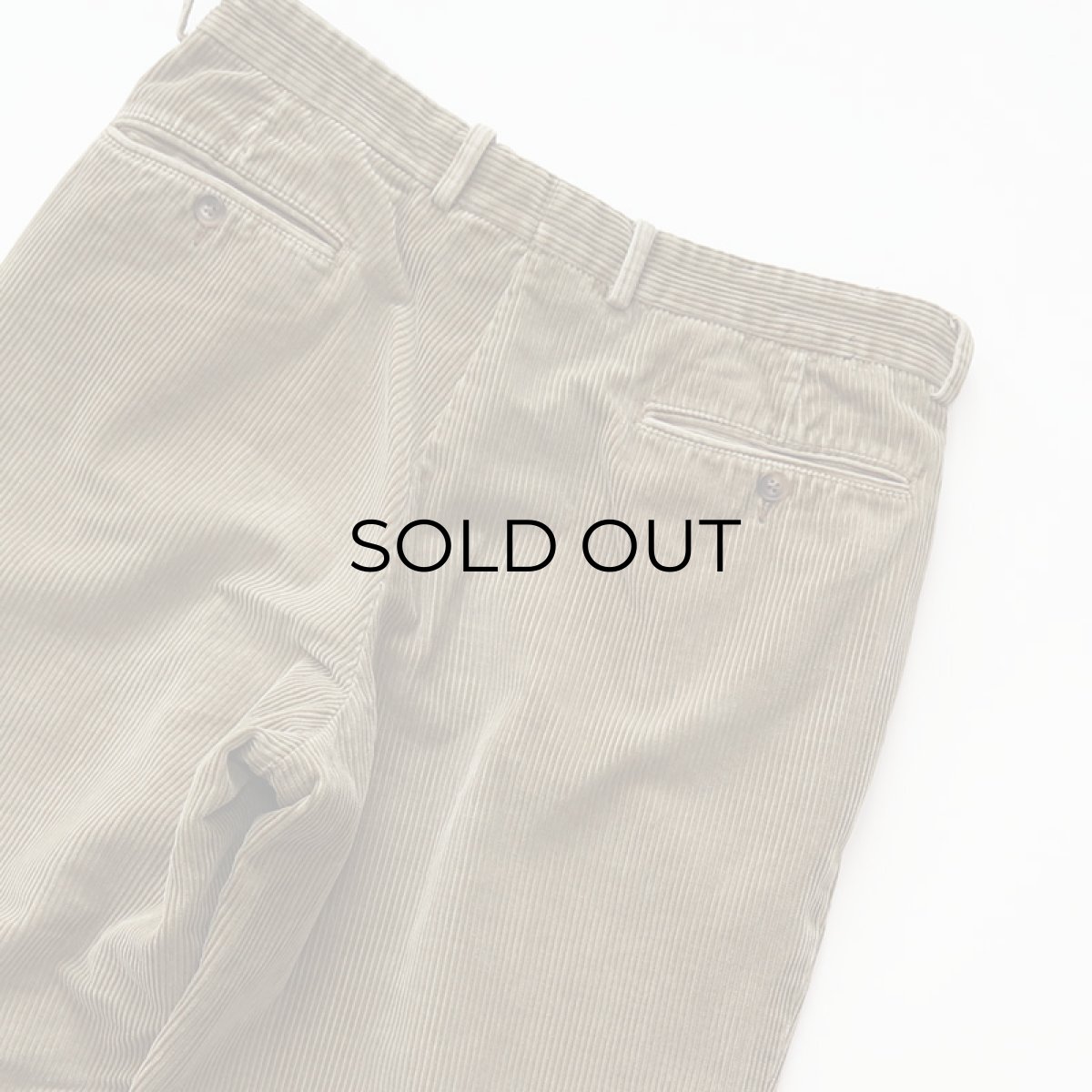 画像6: Faconnable COTTON WIDE WALE CORDUROY TUCK PANTS【W33 x L29 程度】 (6)