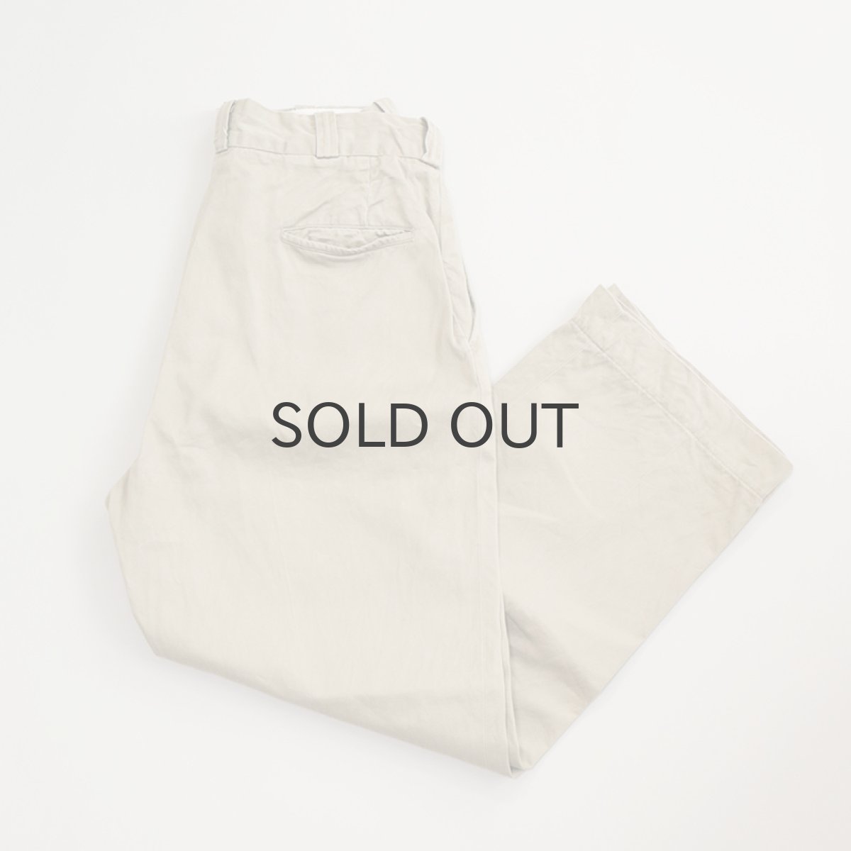 画像1: 60's US ARMY COTTON KHAKI TROUSERS 【W31 程度】 (1)