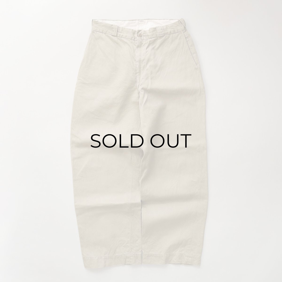 画像2: 60's US ARMY COTTON KHAKI TROUSERS 【W31 程度】 (2)