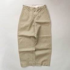 画像2: 60's US ARMY COTTON KHAKI TROUSERS 【W31 程度】 (2)