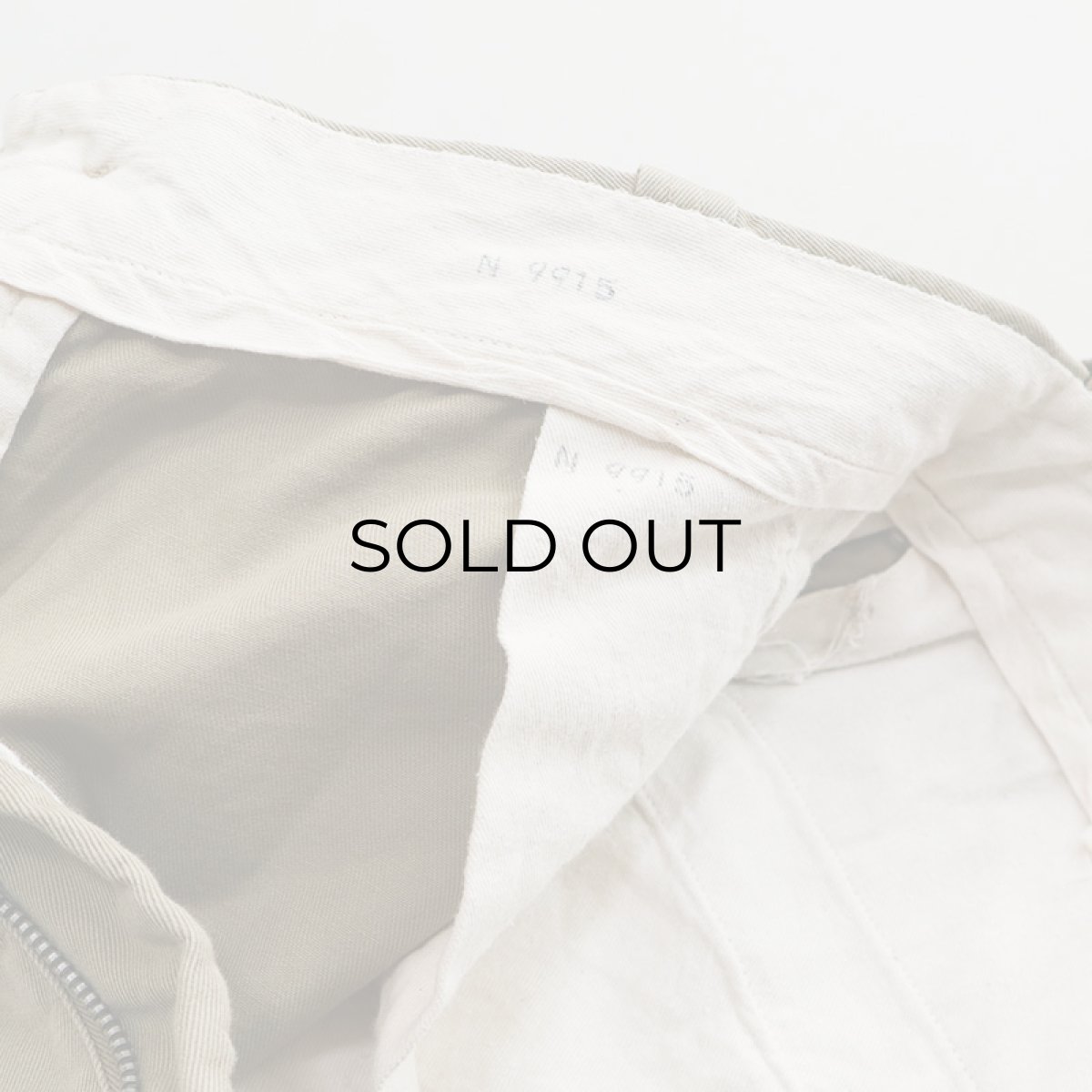 画像10: 60's US ARMY COTTON KHAKI TROUSERS 【W31 程度】 (10)