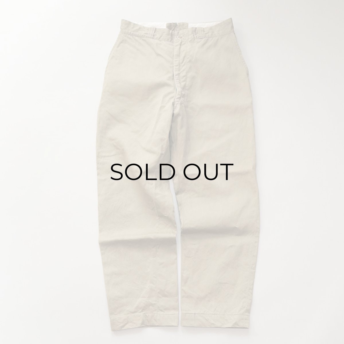 画像2: 60's US ARMY COTTON KHAKI TROUSERS "TAPERED CUSTOM" 【W30 程度】 (2)