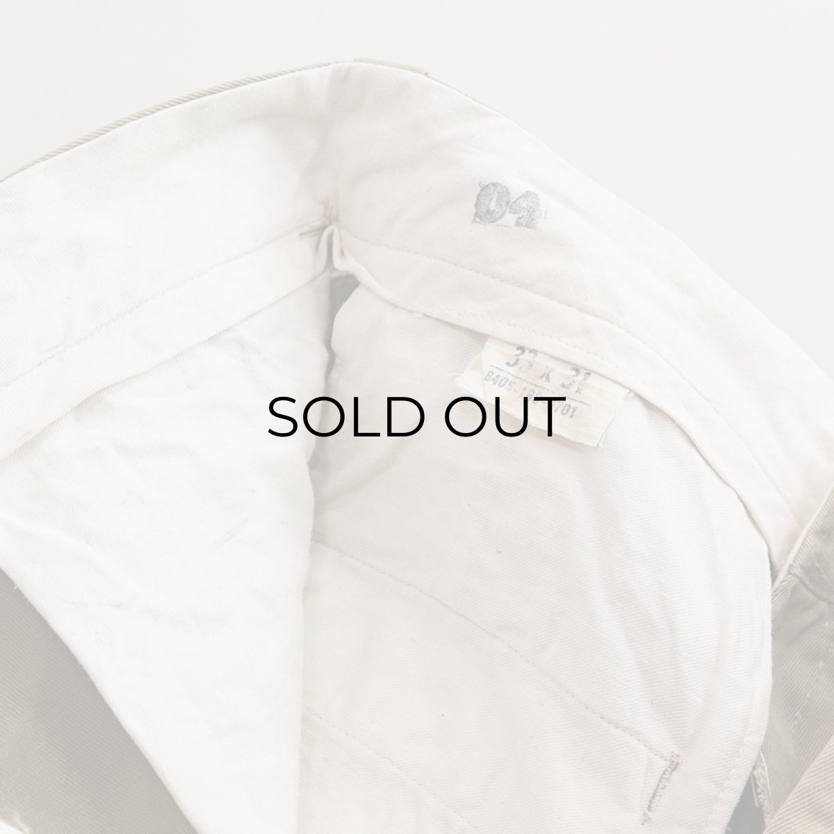 画像8: 60's US ARMY COTTON KHAKI TROUSERS "TAPERED CUSTOM" 【W30 程度】 (8)