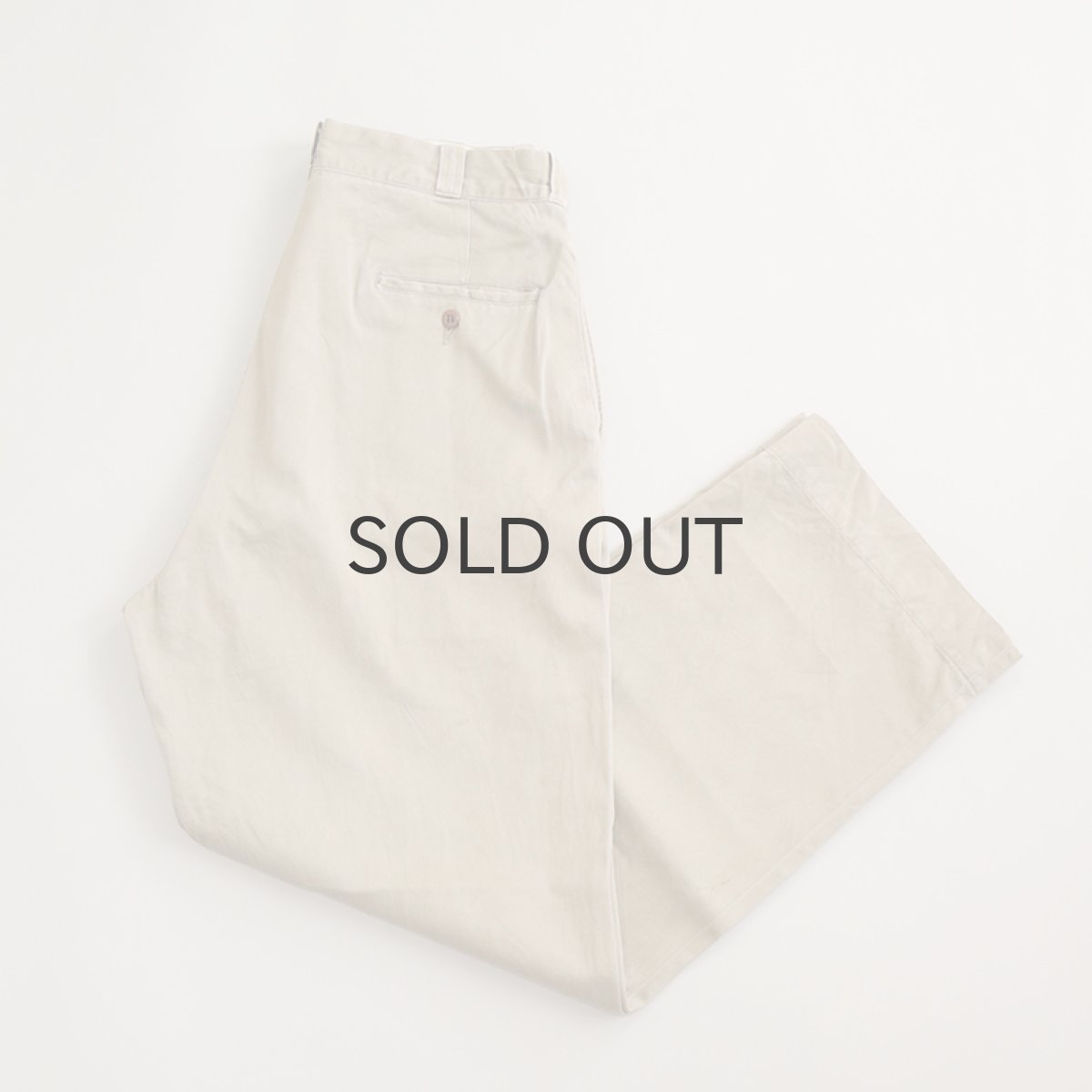 画像1: 50's US ARMY COTTON KHAKI TROUSERS 【W32 程度】 (1)