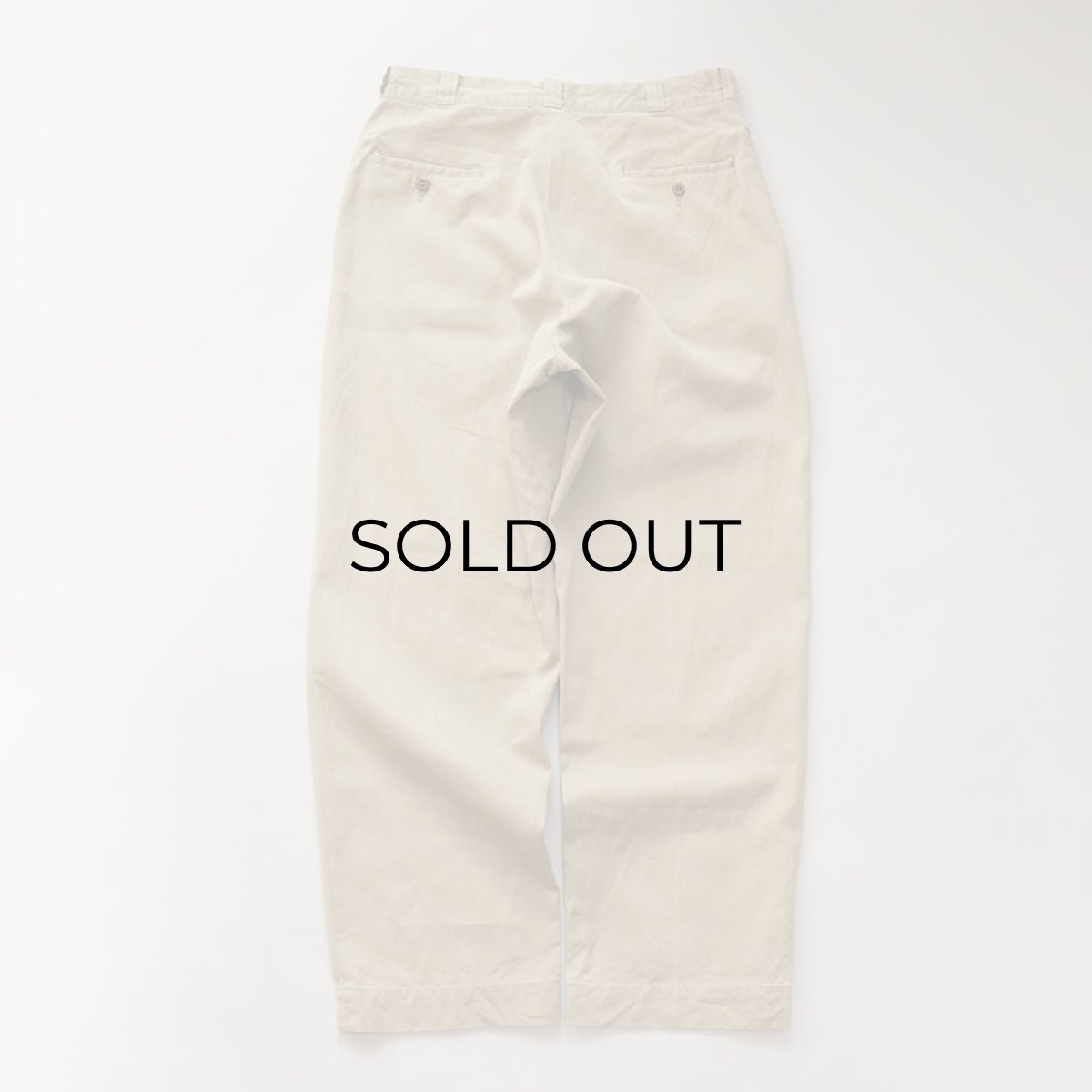 画像3: 50's US ARMY COTTON KHAKI TROUSERS 【W32 程度】 (3)