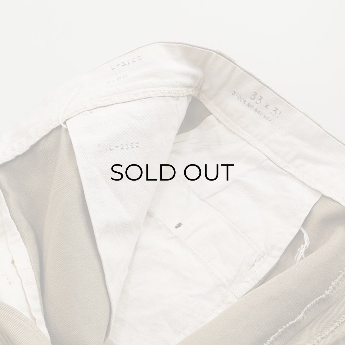 画像6: 50's US ARMY COTTON KHAKI TROUSERS 【W32 程度】 (6)