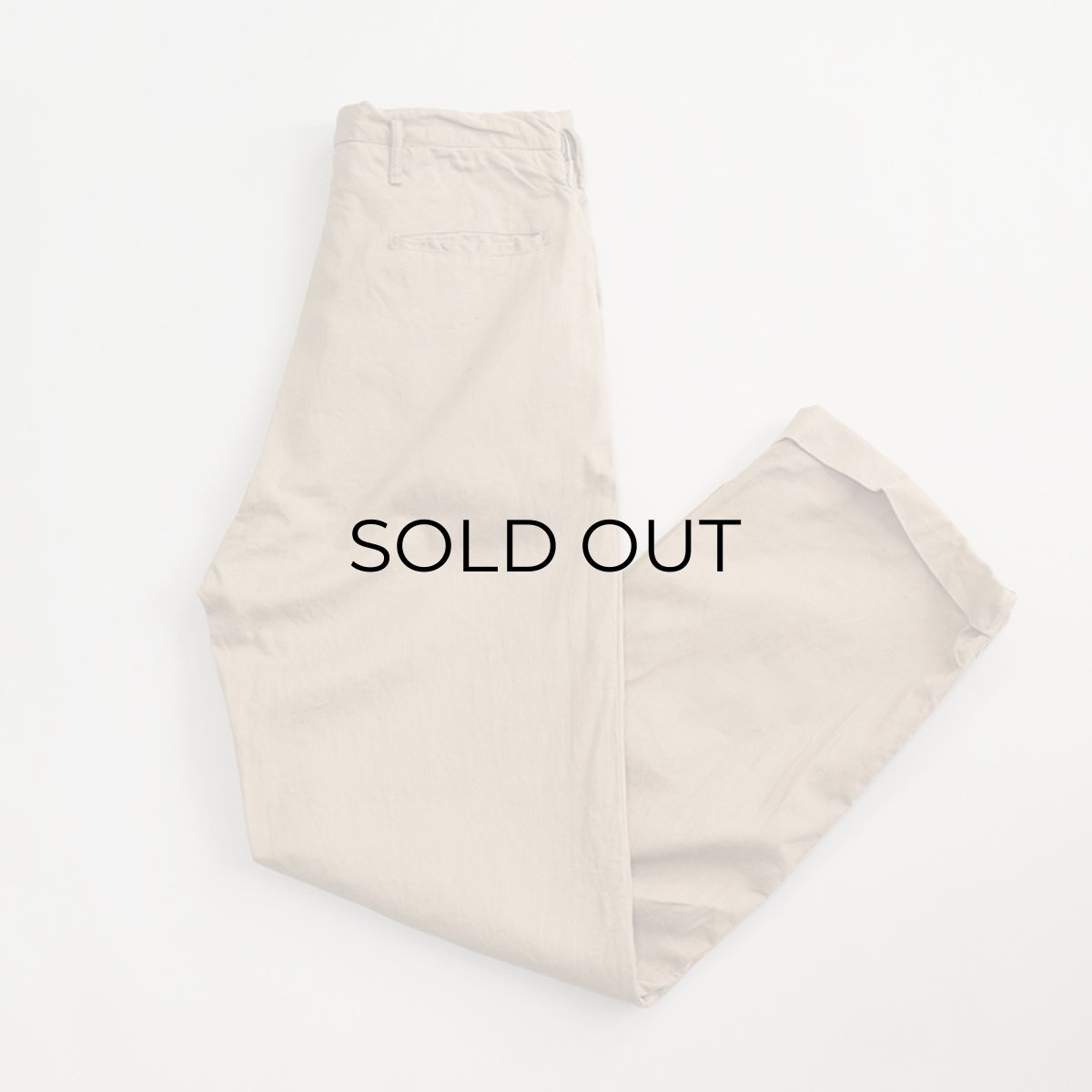 画像1: 〜50's UNKNOWN BRAND COTTON TWILL TUCK WORK PANTS 【W28 程度】 (1)