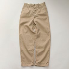 画像2: 〜50's UNKNOWN BRAND COTTON TWILL TUCK WORK PANTS 【W28 程度】 (2)