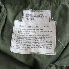 画像8: 60's US ARMY COTTON POPLIN JUNGLE FATIGUE CARGO PANTS "3rd MODEL"【MEDIUM-REGULAR】 (8)