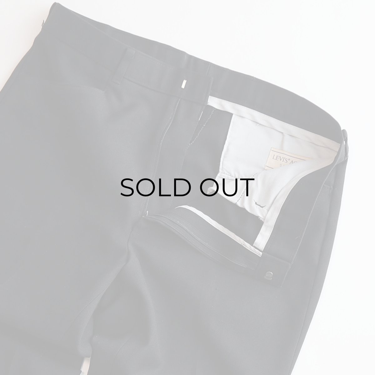 画像4: 〜90's LEVI'S "ACTION SLACKS" BLACK POLYESTER PANTS (4)