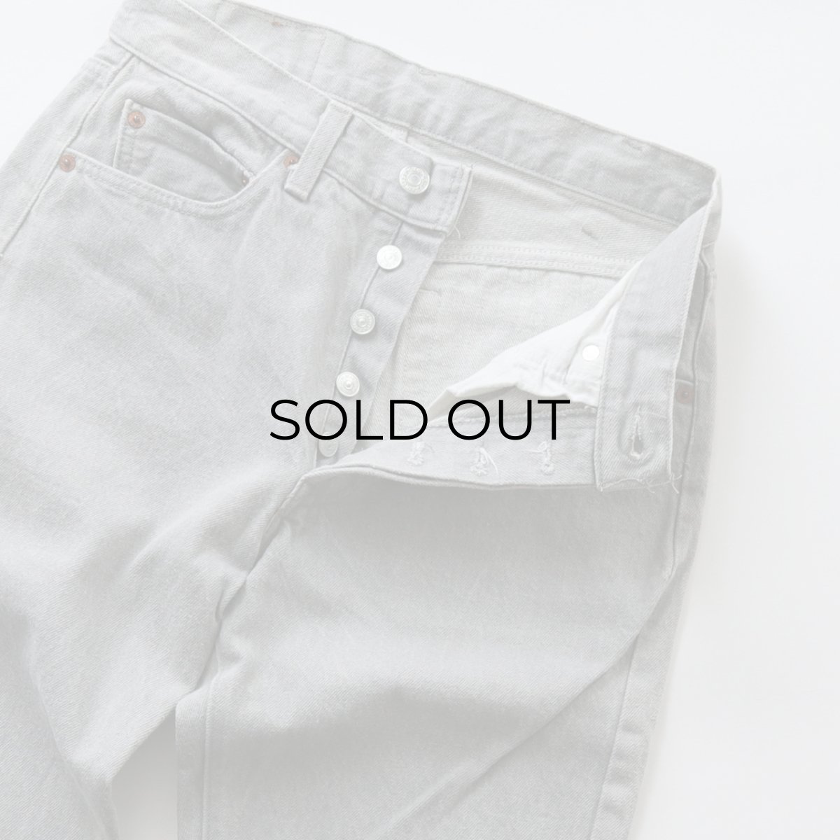 画像5: LEVI'S 501 GRAY DENIM PANTS "INSEAM SINGLE STITCH" "made in USA" 【W29 x L32 程度】 (5)
