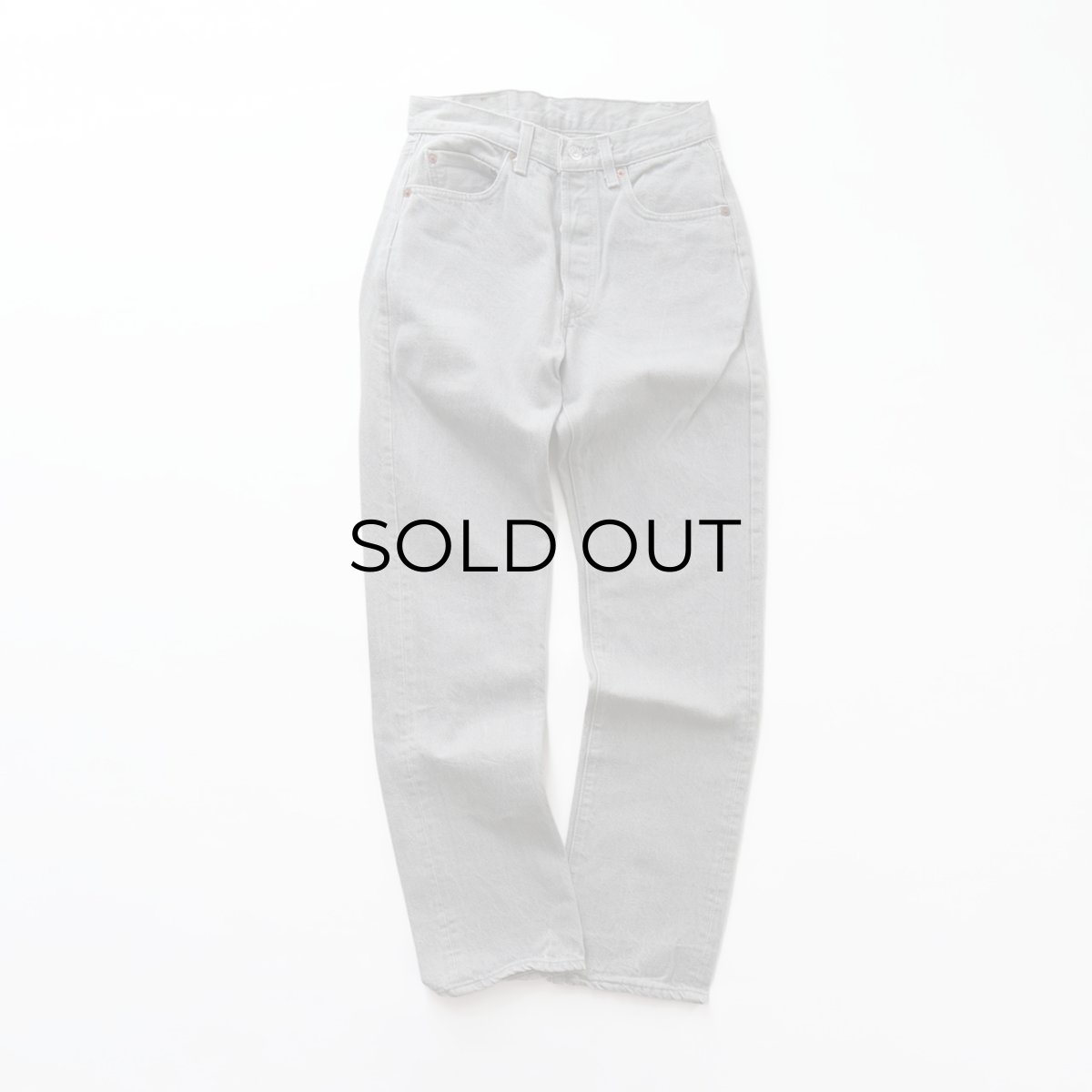 画像2: LEVI'S 501 GRAY DENIM PANTS "INSEAM SINGLE STITCH" "made in USA" 【W29 x L32 程度】 (2)