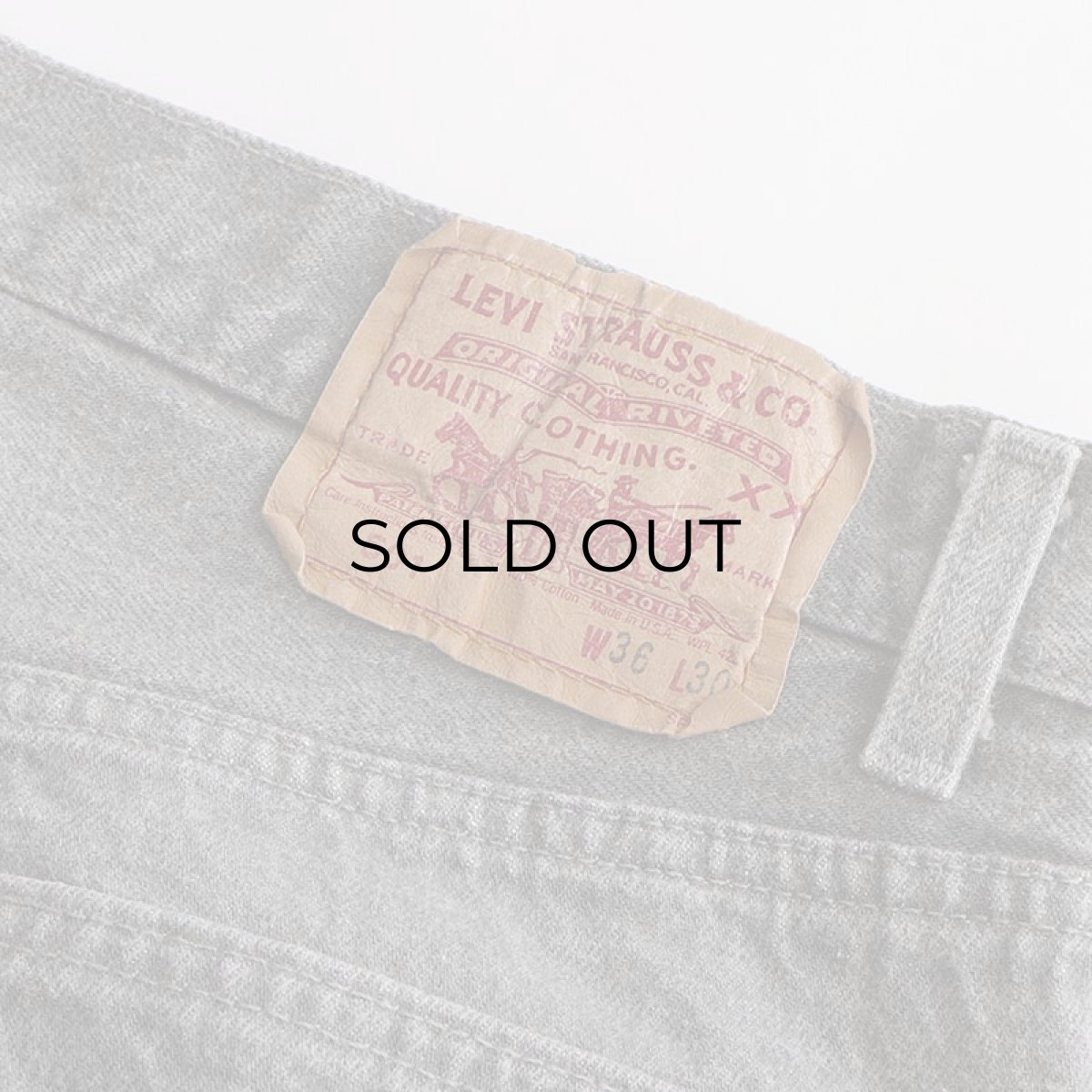 画像7: LEVI'S 501 GRAY DENIM PANTS "made in USA" 【W35 x L30 程度】 (7)