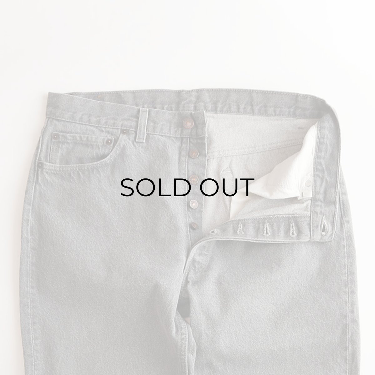 画像4: LEVI'S 501 GRAY DENIM PANTS "made in USA" 【W35 x L30 程度】 (4)